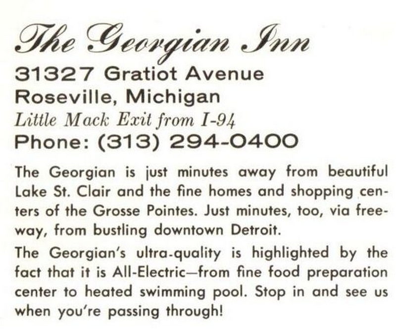 Georgian Inn (Days Inn & Suites, Best Western) - Vintage Postcard